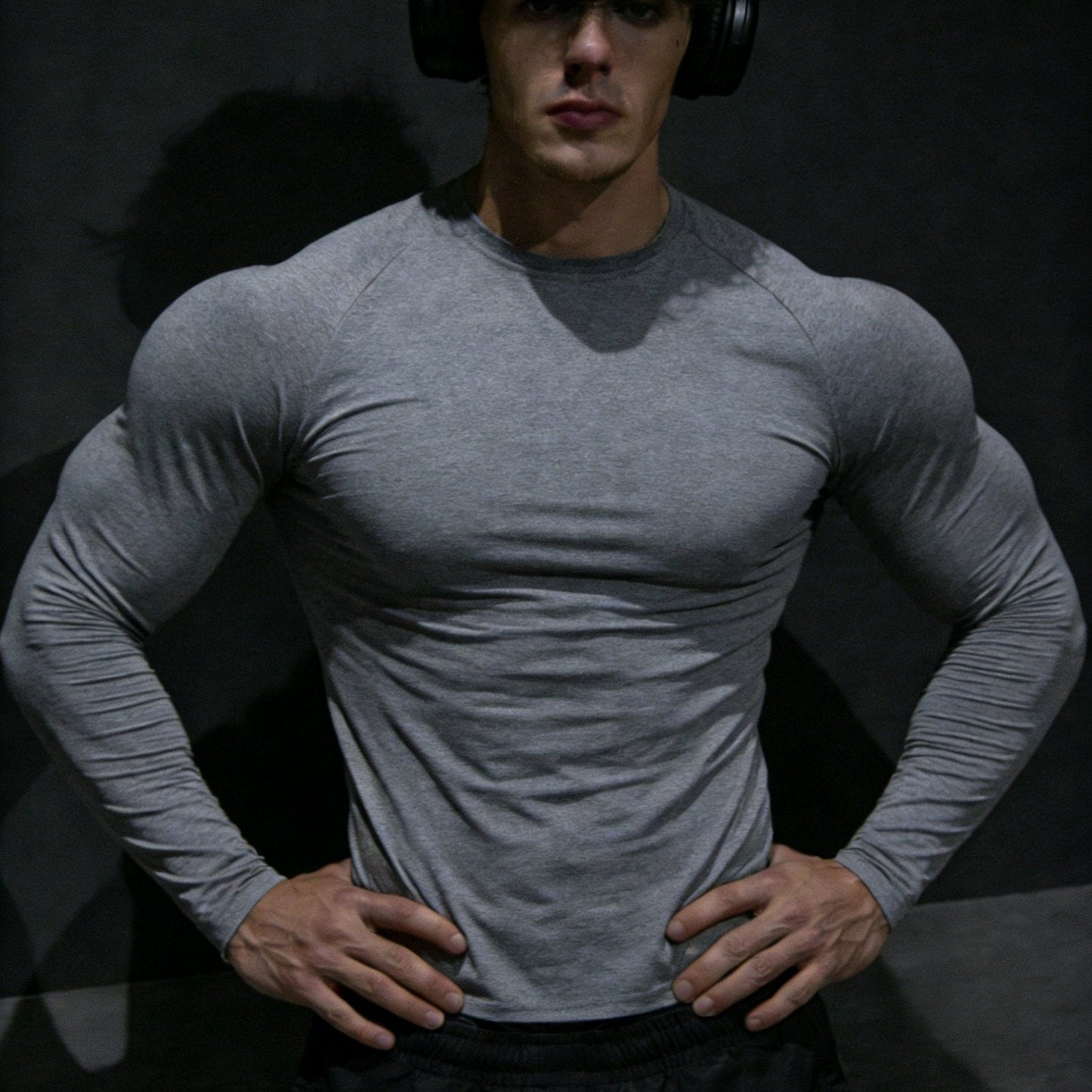 Herren Langarm Kompressions T Shirt mit Muscle Fit | Gym Wear