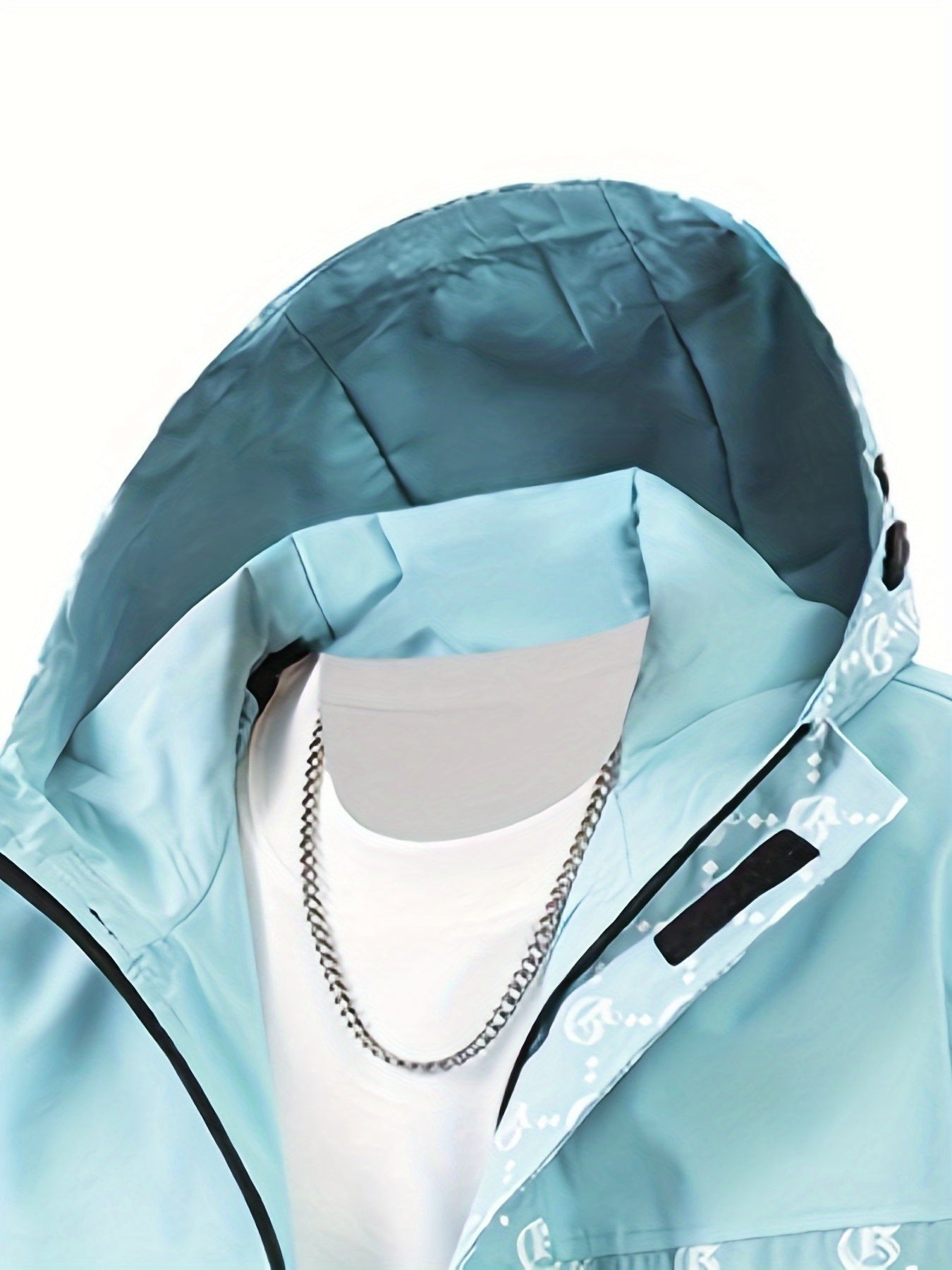 Hanorac cu glugă pentru bărbați | Croială regulară | Windbreaker cu fermoar | Look casual pentru activități în aer liber