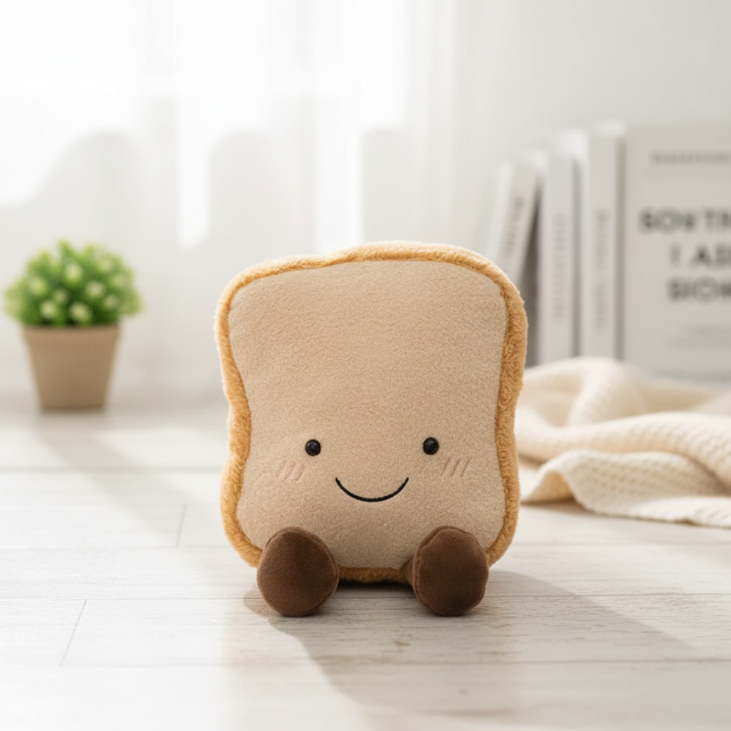 Brezel Croissant Toastbrot Plüsch-Spielzeug | Weiches Kuscheltier (Lebensmittel-Design) 4