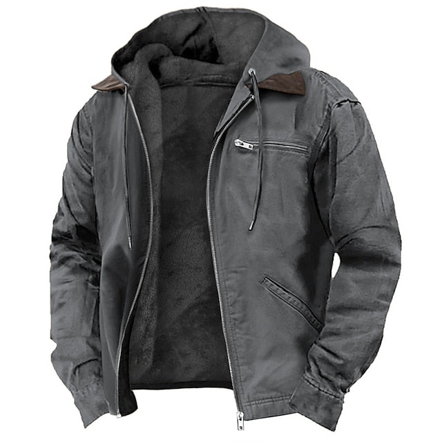 Gefütterte Herren-Kapuzenjacke | Winter