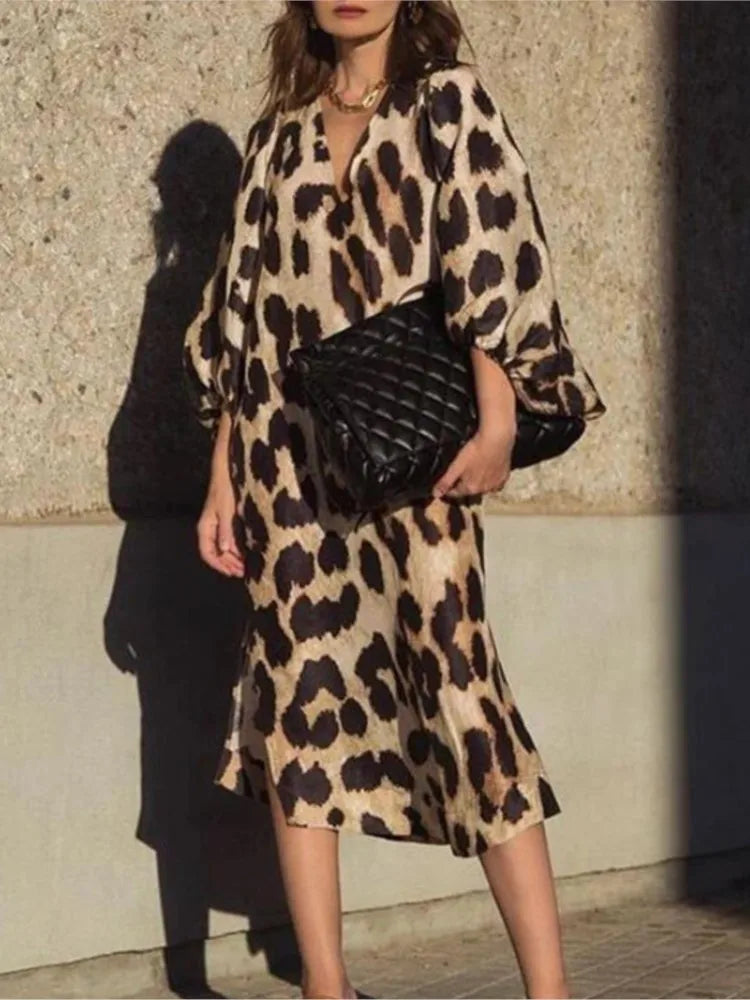 Havilah - Leopardenmuster-Kleid 5