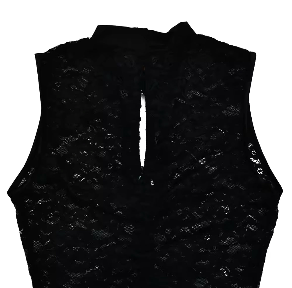 Damen Ärmelloses Hochhals Schlitz Kleid | Maxi