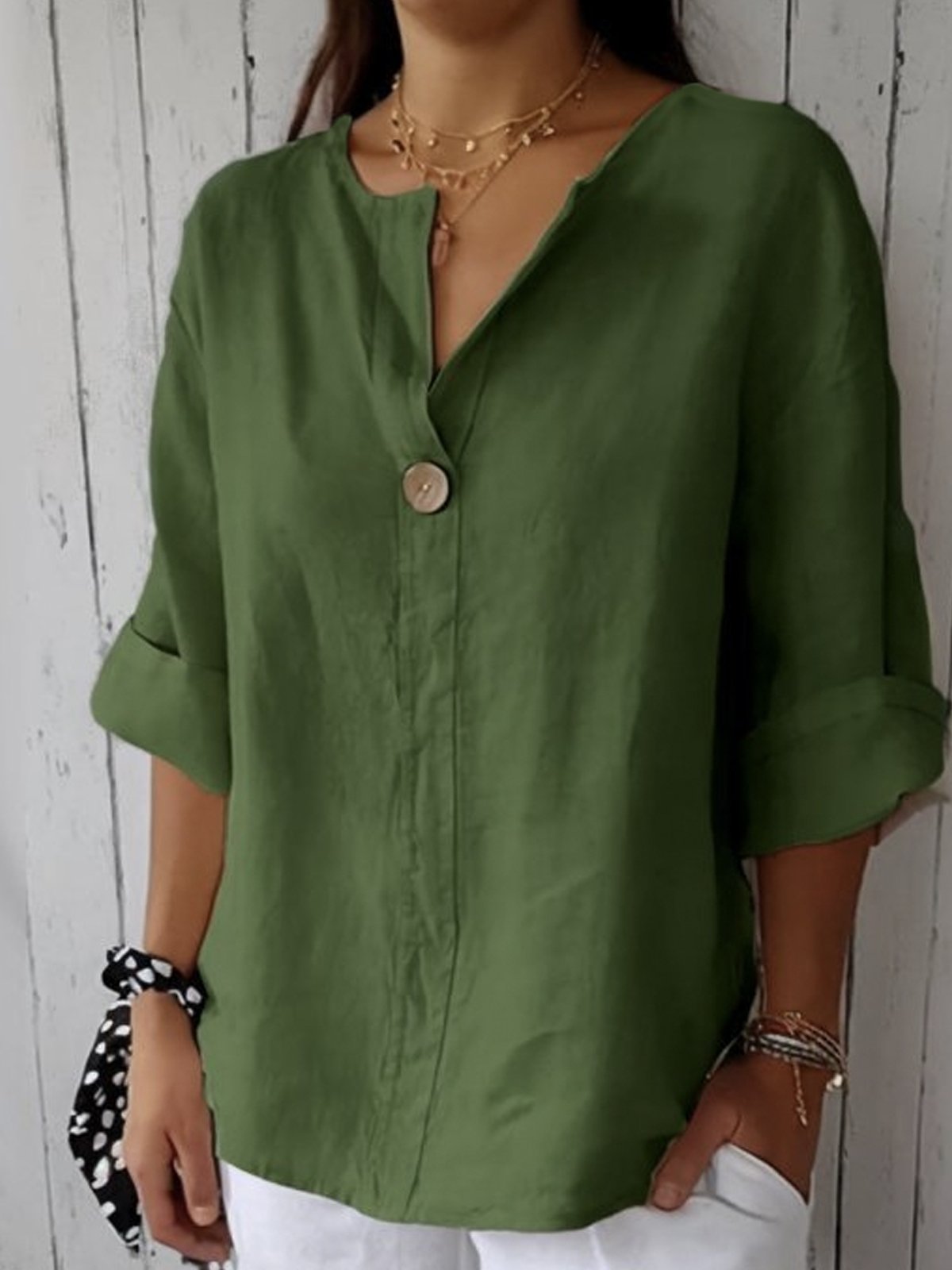 Luna – Lässige Bluse mit V-Ausschnitt 6