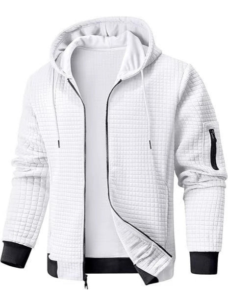 Herren Langarm Kapuze Reißverschluss Jacke | Sport
