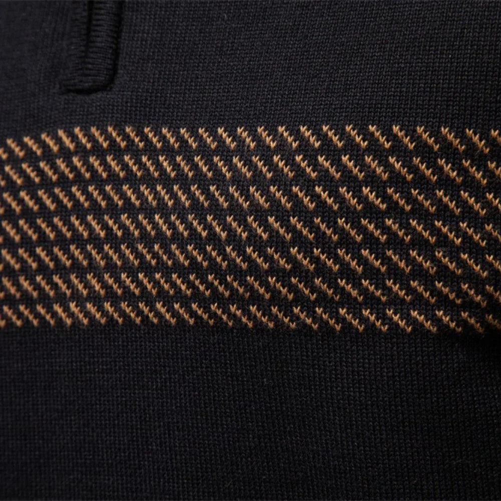 Maglione Uomo con Maniche Lunghe e Cerniera 1/4 | Stile Smart Casual