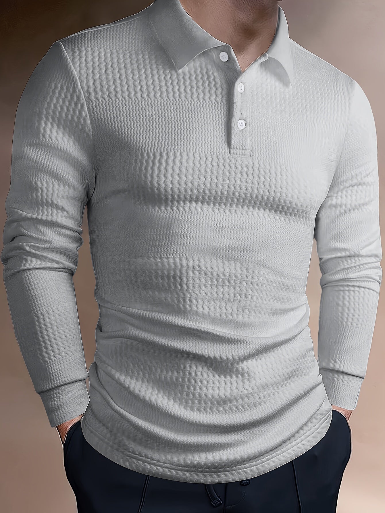 Mateusz | Pánské polotriko Slim-Fit s dlouhými rukávy