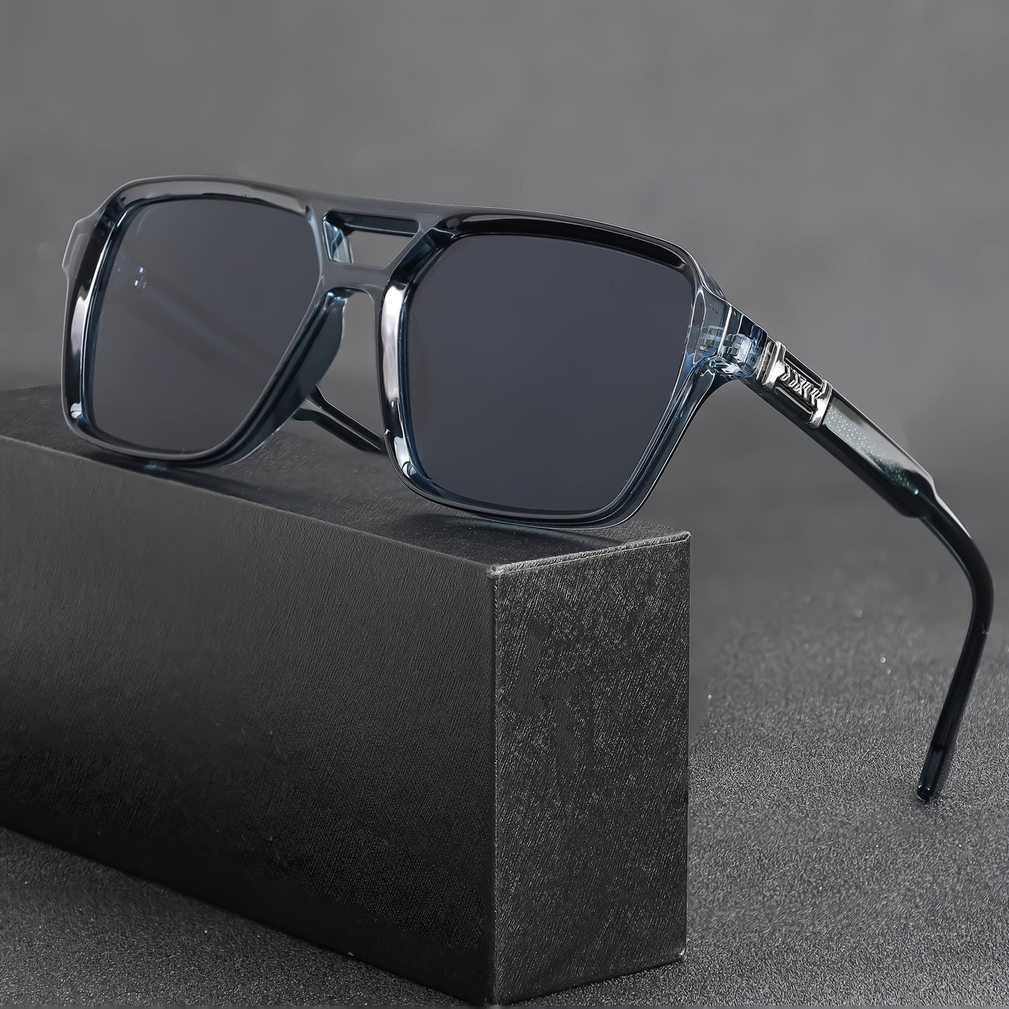 Herren Sonnenbrille | Übergroße Geometrische Form und Getönte Gläser | Moderner Statement-Look
