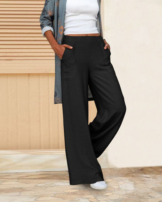 Damen Weite Passform Schlupfhose | Fließendes Bein