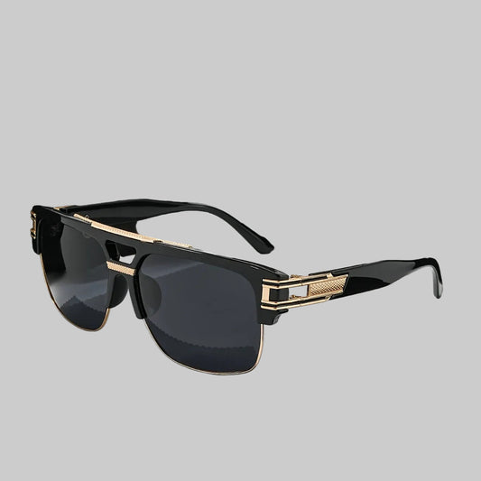 Lunettes de soleil pour homme | Forme angulaire marquante et verres teintés | Style moderne pour tous les jours