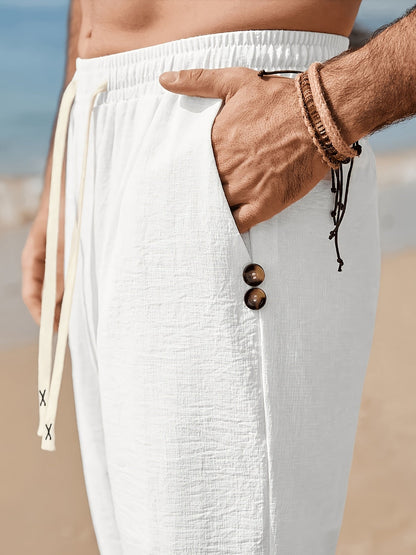 Pantaloni de trening pentru bărbați | Croială lejeră | Șnur și croială relaxată | Stil minimalist casual
