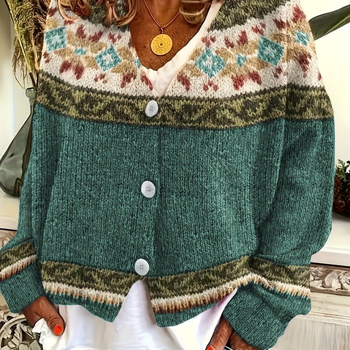 Wren | Women's Patterned Button-Front Cardigan