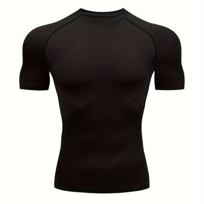 Herren Fitness T-Shirt | Körpernahes Kurzarmshirt | Schmale Silhouette | Moderner Sportlook