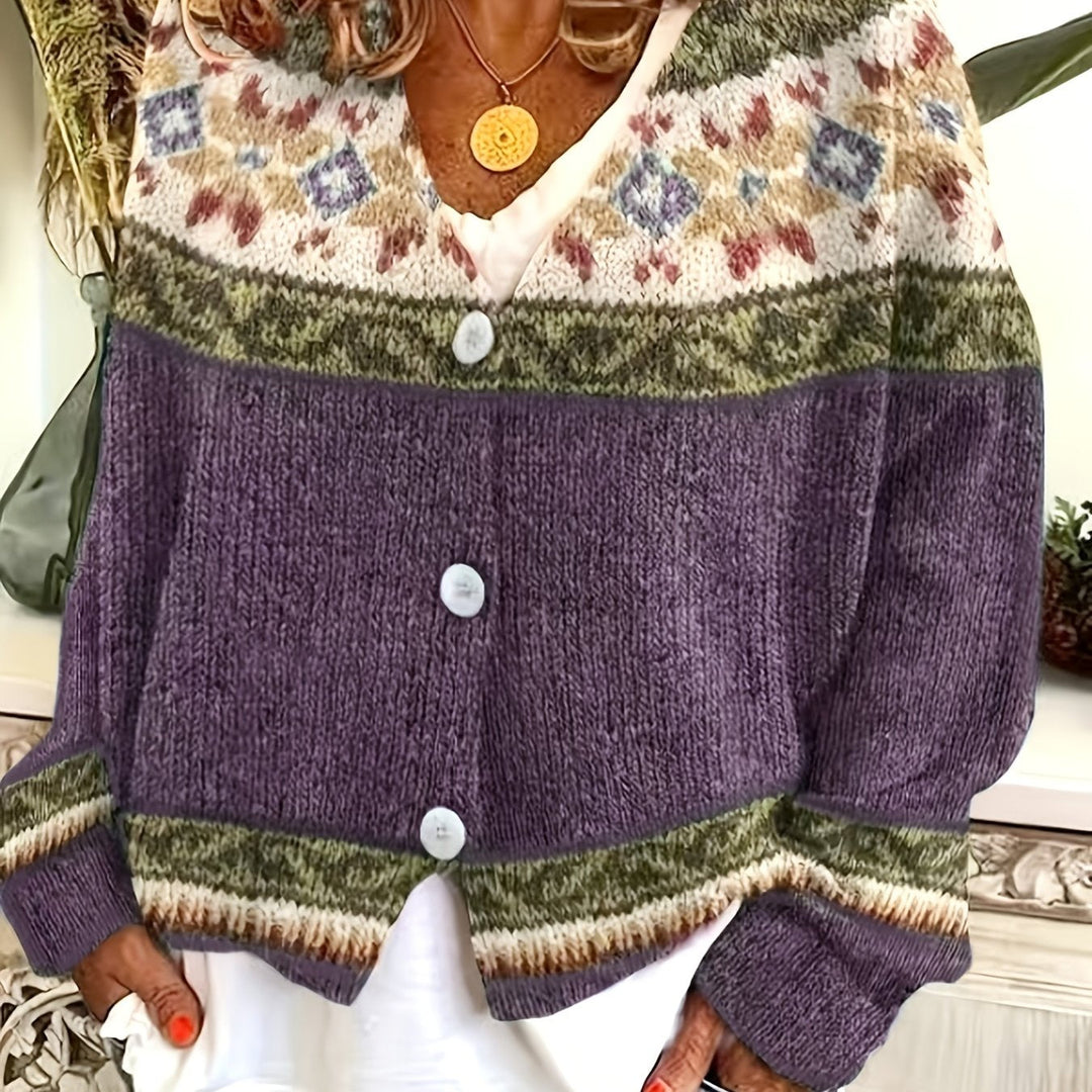 Wren | Women's Patterned Button-Front Cardigan