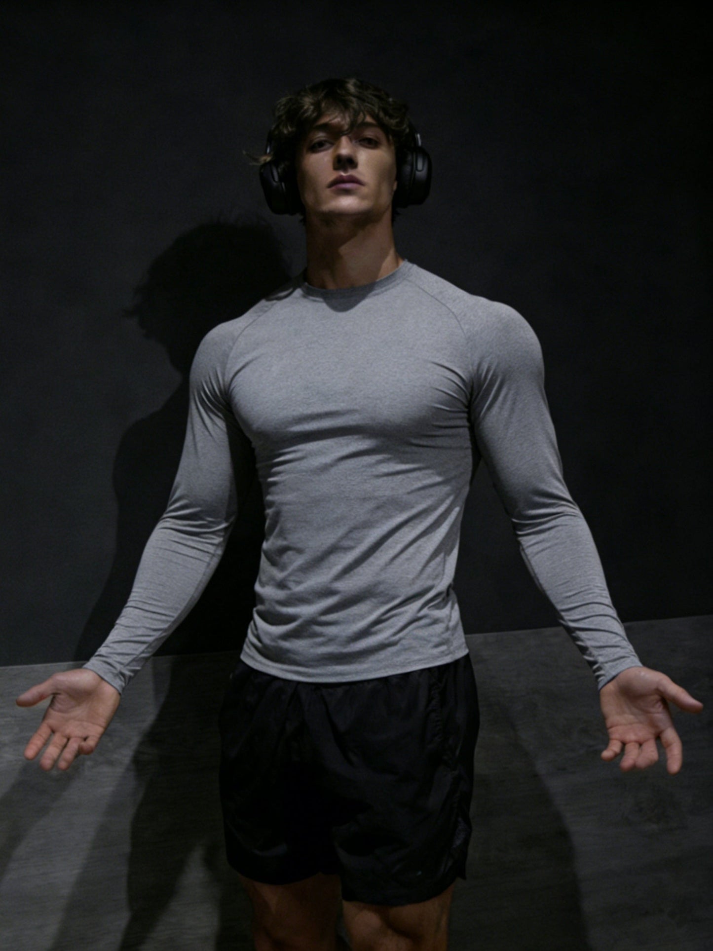 Herren Langarm Kompressions T Shirt mit Muscle Fit | Gym Wear