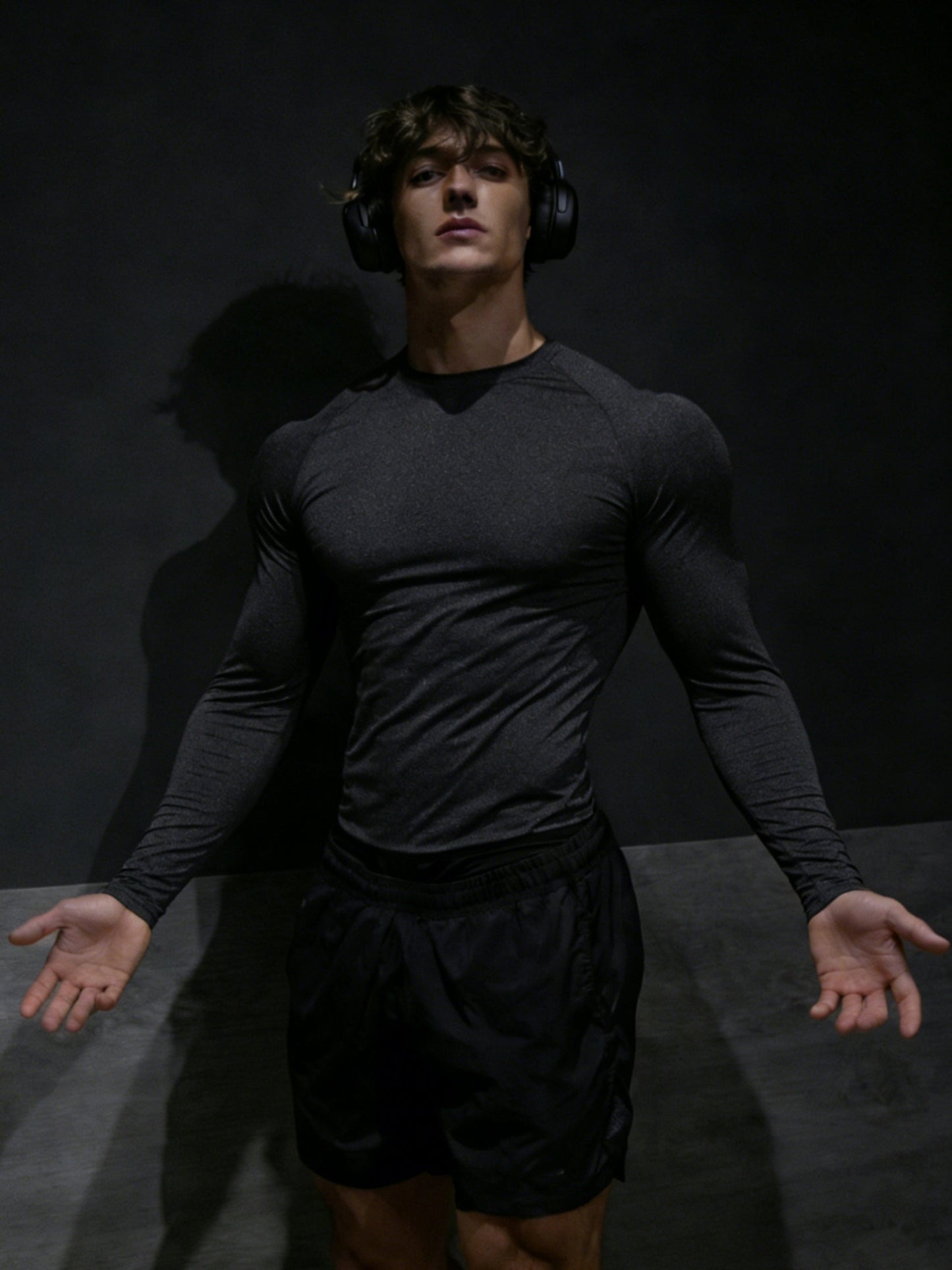 Herren Langarm Kompressions T Shirt mit Muscle Fit | Gym Wear