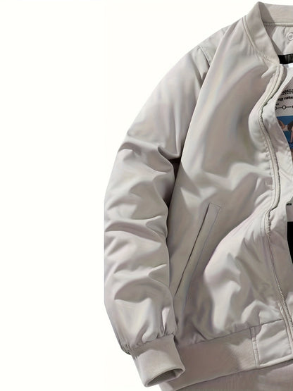 Veste bomber homme avec capuche | Coupe confortable avec fermeture éclair | Design à capuche superposée | Look décontracté streetwear