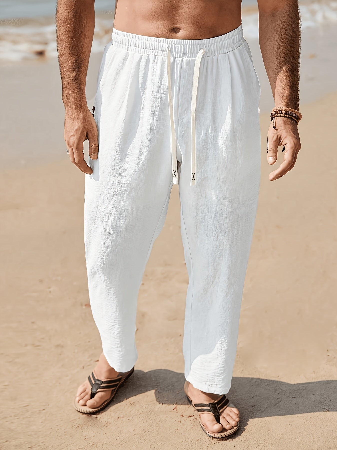 Pantaloni de trening pentru bărbați | Croială lejeră | Șnur și croială relaxată | Stil minimalist casual
