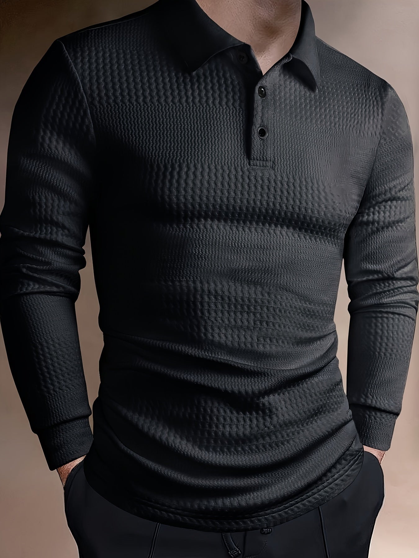 Paweł | Tricou polo bărbătesc cu mâneci lungi