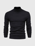Herren Pullover Langarm Hoher Kragen Pullover | Schmale Passform