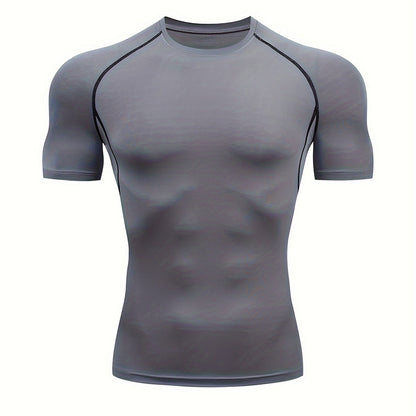 Herren Fitness T-Shirt | Körpernahes Kurzarmshirt | Schmale Silhouette | Moderner Sportlook