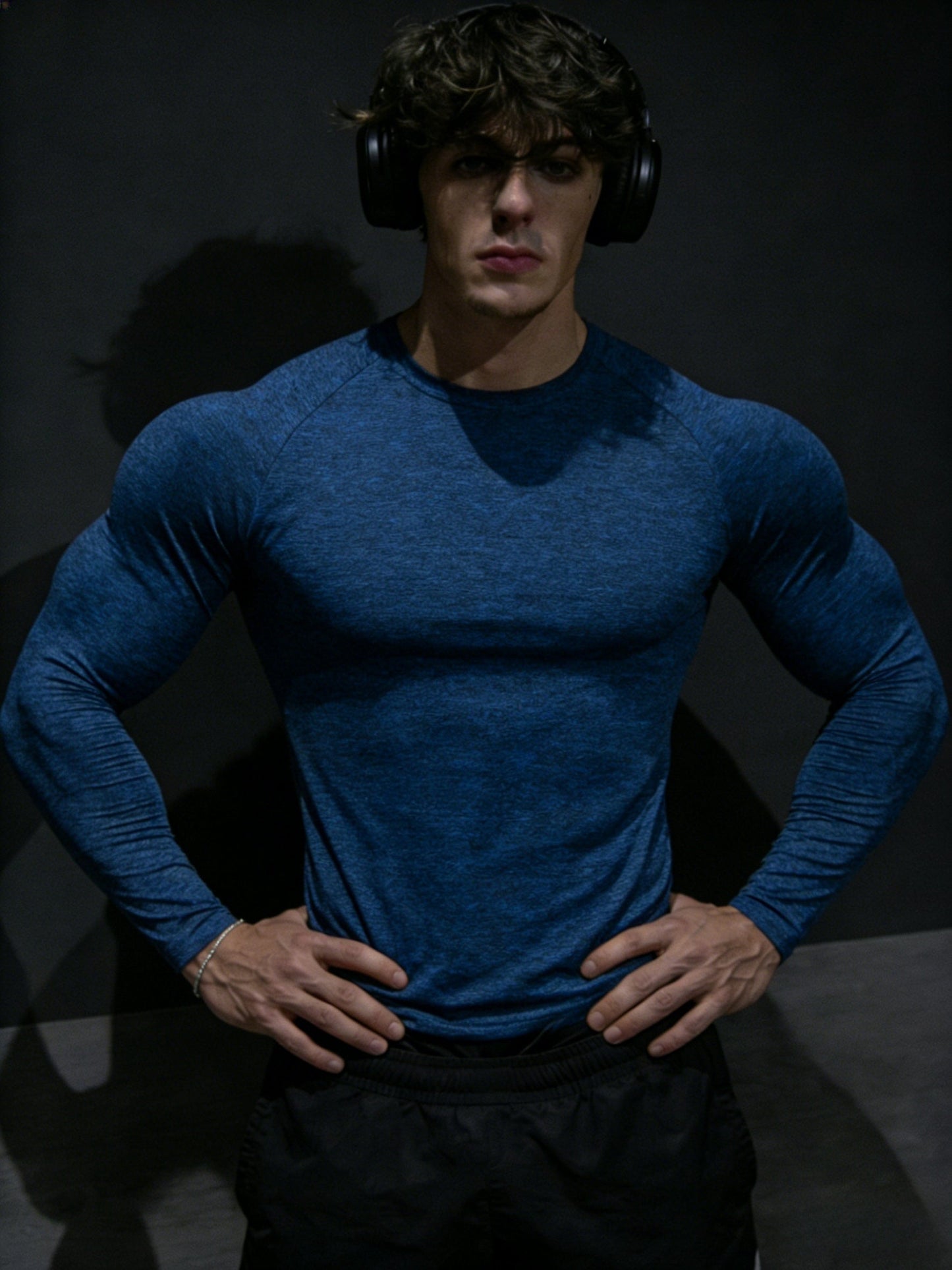 Herren Langarm Kompressions T Shirt mit Muscle Fit | Gym Wear