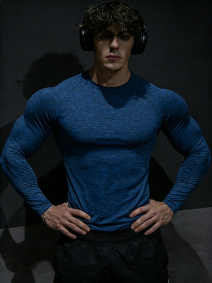 Herren Langarm Kompressions T Shirt mit Muscle Fit | Gym Wear