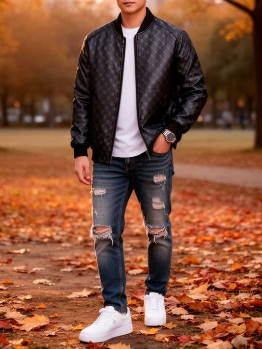 Finn | Jachetă bomber cu guler de tip baseball