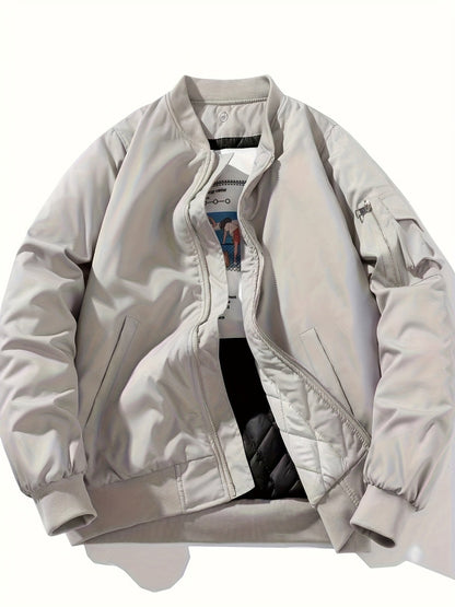 Veste bomber homme avec capuche | Coupe confortable avec fermeture éclair | Design à capuche superposée | Look décontracté streetwear