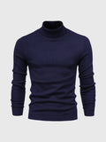 Herren Pullover Langarm Hoher Kragen Pullover | Schmale Passform