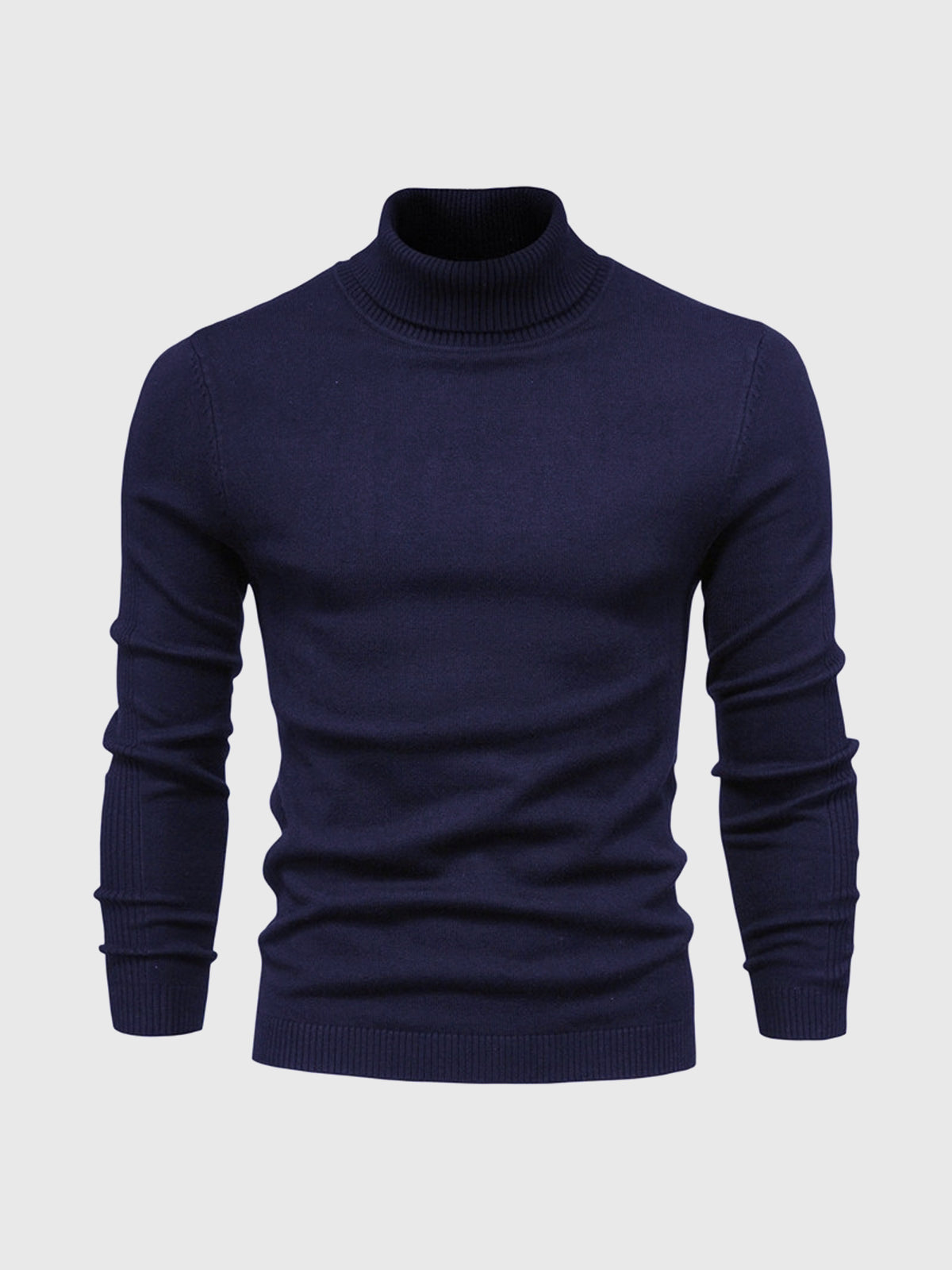 Pull homme à manches longues col montant | Coupe ajustée