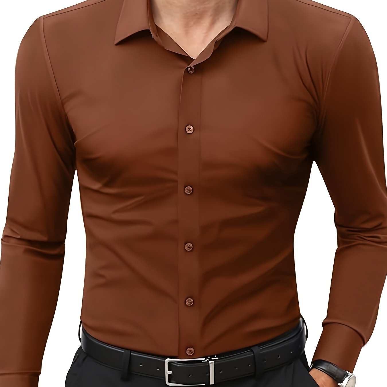 Krystian | Camicia da uomo slim fit con chiusura a bottoni