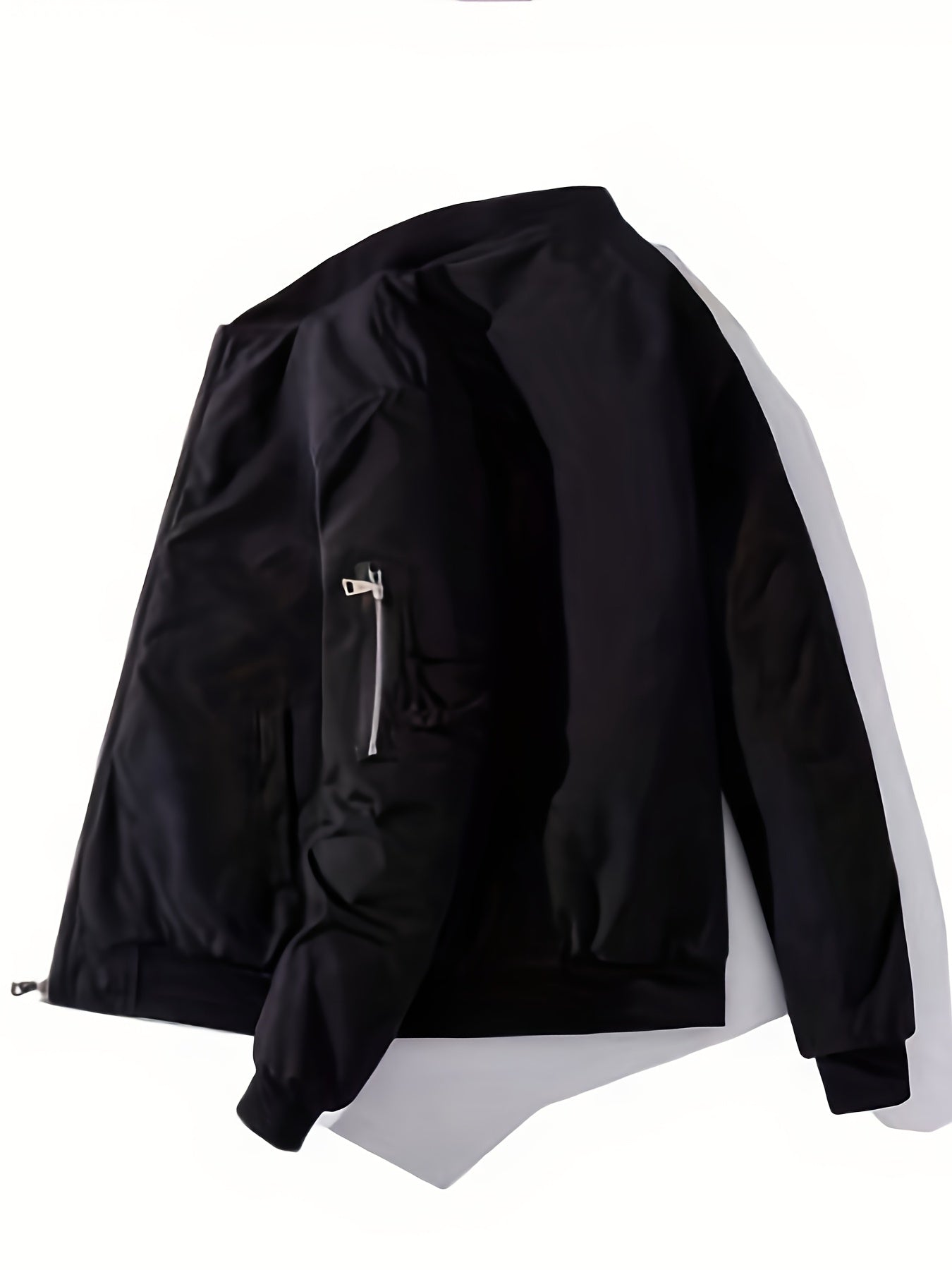Veste bomber homme avec capuche | Coupe confortable avec fermeture éclair | Design à capuche superposée | Look décontracté streetwear