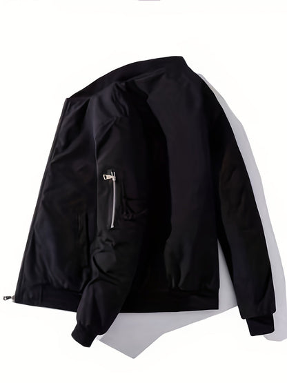 Veste bomber homme avec capuche | Coupe confortable avec fermeture éclair | Design à capuche superposée | Look décontracté streetwear