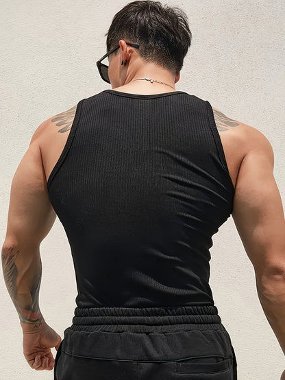 Norbert | Męski tank top z prążkowaną strukturą