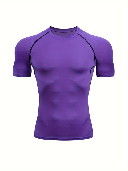Herren Fitness T-Shirt | Körpernahes Kurzarmshirt | Schmale Silhouette | Moderner Sportlook