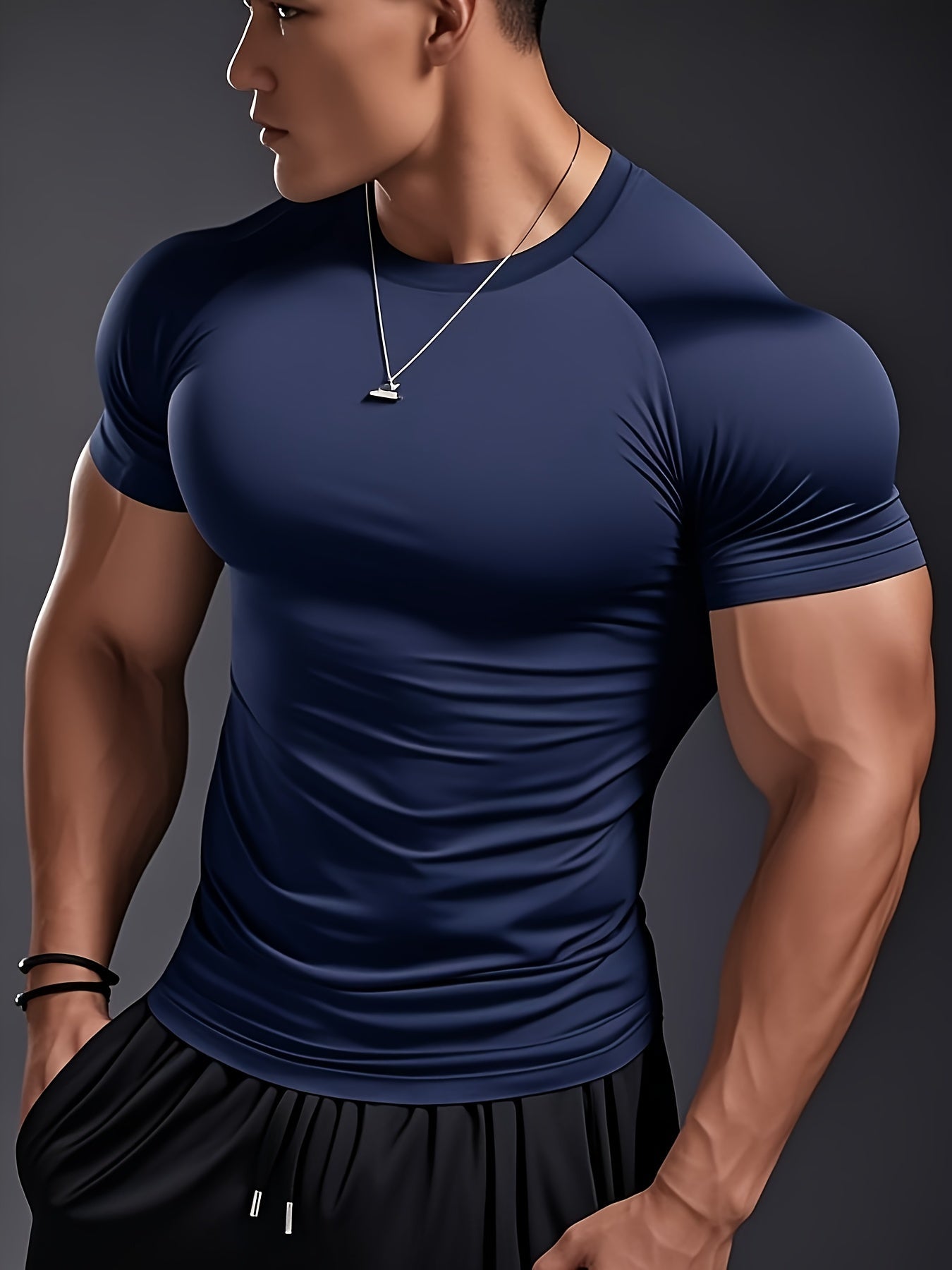 Herren Fitness Shirt | Körpernahes Kurzarmshirt | Definierte Silhouette | Moderner Sportlook
