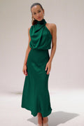 Damen Abendkleid | Neckholder Maxikleid Stil | Fließende Silhouette | Stilvoller Auftritt