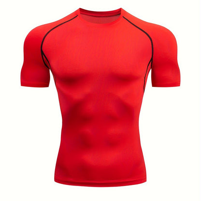 Herren Fitness T-Shirt | Körpernahes Kurzarmshirt | Schmale Silhouette | Moderner Sportlook