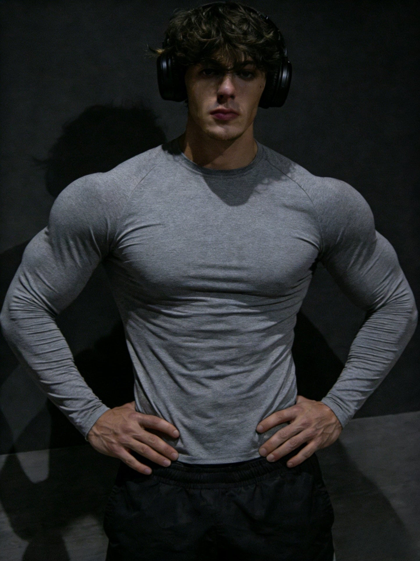 Herren Langarm Kompressions T Shirt mit Muscle Fit | Gym Wear