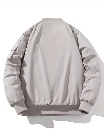 Veste bomber homme avec capuche | Coupe confortable avec fermeture éclair | Design à capuche superposée | Look décontracté streetwear