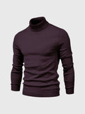 Herren Pullover Langarm Hoher Kragen Pullover | Schmale Passform