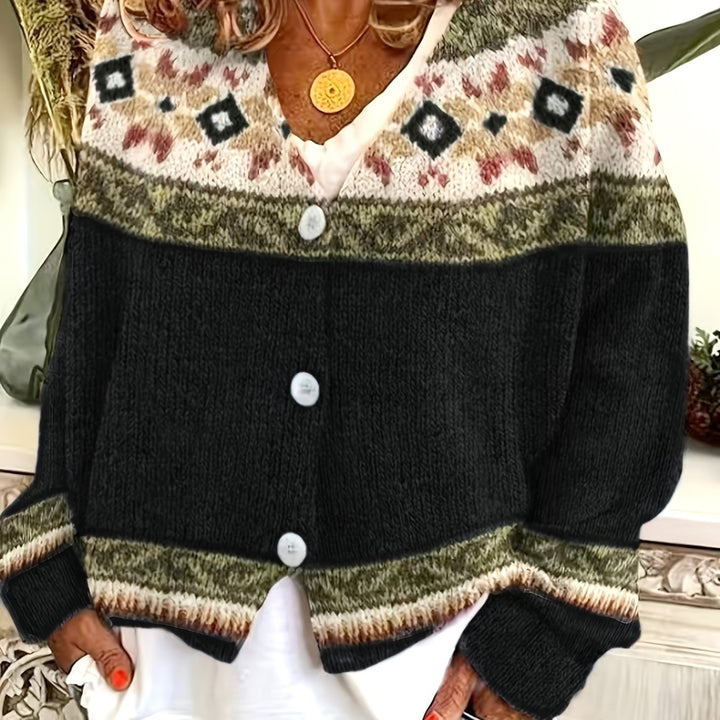 Wren | Women's Patterned Button-Front Cardigan