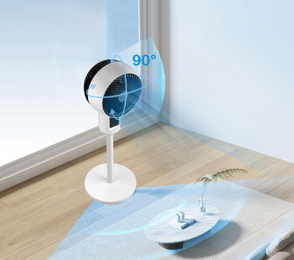 Ventilateur sur pied réglable avec oscillation 3D