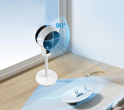 Ventilateur sur pied réglable avec oscillation 3D