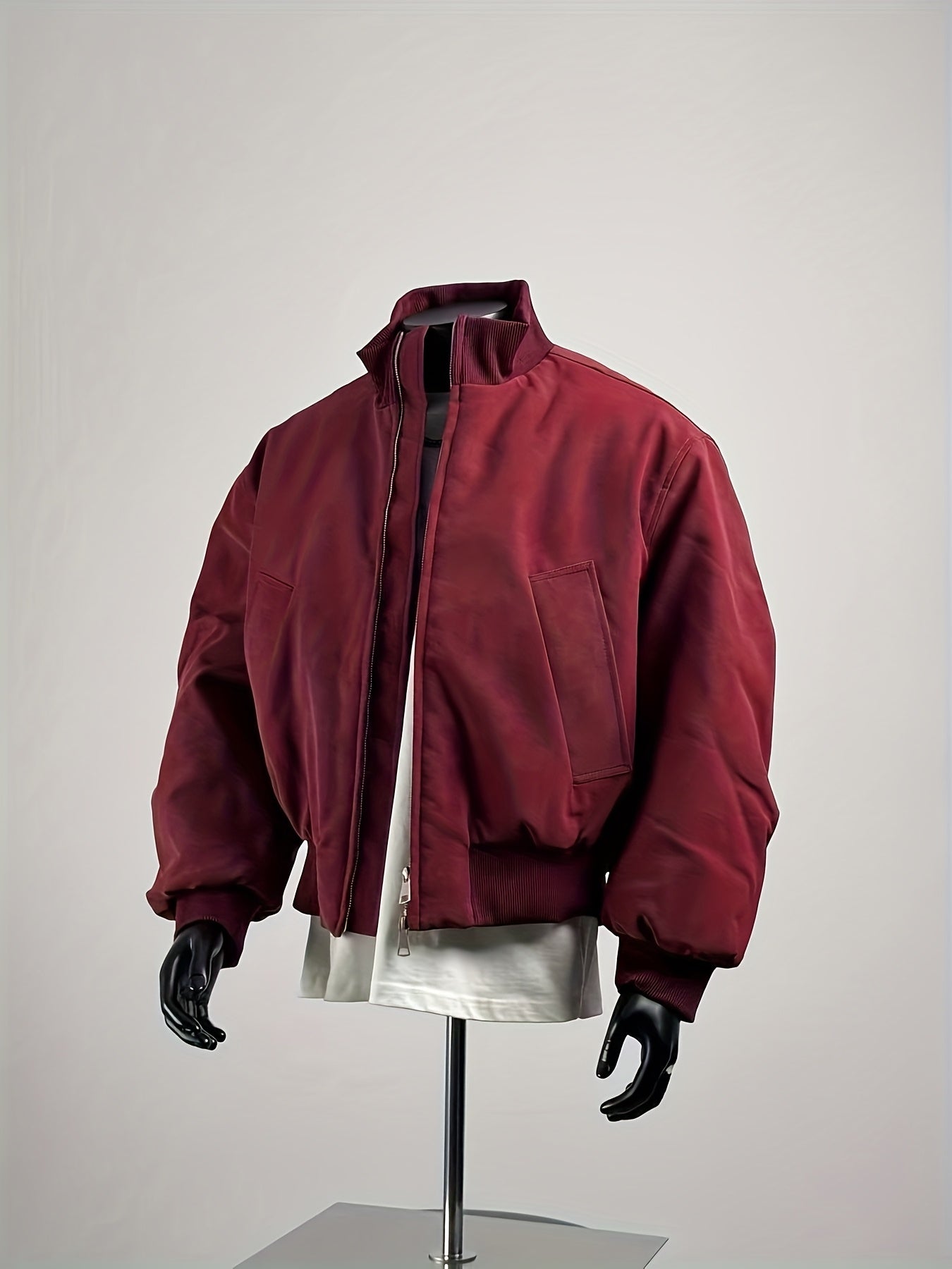 Giacca bomber da uomo | Vestibilità comoda con cerniera | Collo alto | Look casual streetwear