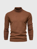 Herren Pullover Langarm Hoher Kragen Pullover | Schmale Passform