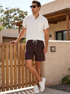 Ensemble d'été pour homme | Coupe décontractée deux pièces | T-shirt Henley à manches courtes et short | Style décontracté pour les loisirs