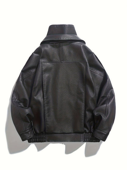 Giacca da moto uomo | Design distintivo del colletto | Dettaglio con cerniera | Stile urbano moderno