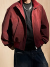 Giacca bomber da uomo | Vestibilità comoda con cerniera | Collo alto | Look casual streetwear