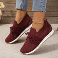 Damen Slip-On Strick Sneaker | Mit Schnürdetail
